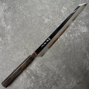 Sakai Takayuki x Doi Itsuo Aogami #2 HIEN Mirror Yanagiba-kiritsuke 300mm