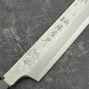 Hana Fubuki Sakai Takayuki x Yamatsuka Shougo Ginsan Damascus Engraver by Michiko Yanagiba-kiritsuke 300mm